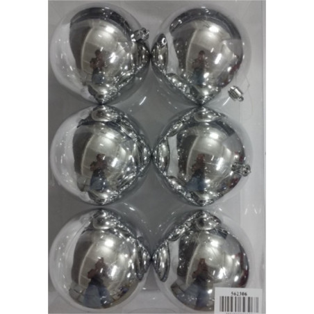 Boîte de 6 boules de Noël brillantes - Décoration de Noël fleuriste