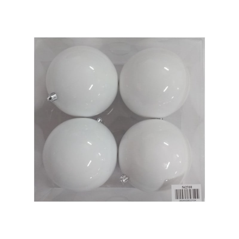 Boîte de 4 boules de Noël brillantes - Grossiste fleuriste décoration Boîte de 4 boules de Noël brillantes - Grossiste fleuriste décoration