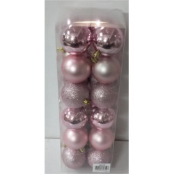 Boîte de 24 boules de Noël - Grossiste fleuriste décoration noel