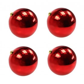 Boîte de 4 boules de Noël - Grossiste accessoires fleuriste décoration