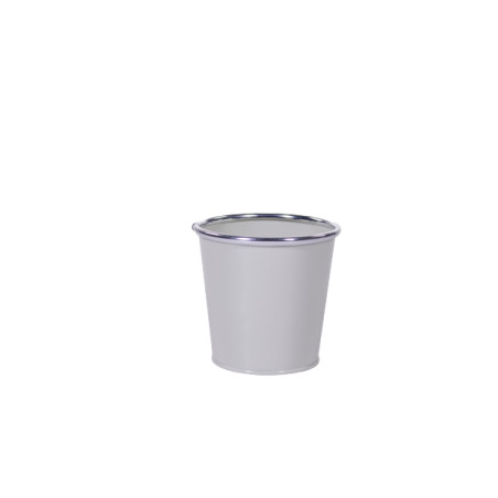 Cache-pot zinc avec bague Helon - Grossiste Renaud fleuriste décoration