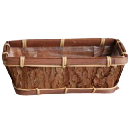 Coupe rectangulaire écorce Maryano - Grossiste fleuriste décoration