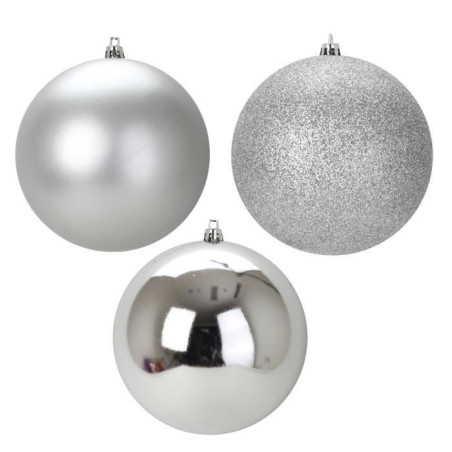Boule de nöel à suspendre D. 20cm x 12 - Plusieurs coloris - décoration noel