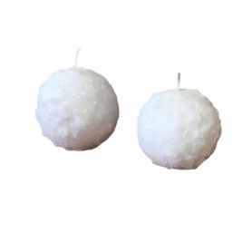 4 bouges Schneeball - Grossiste fleuriste décoration Noel neige bougie