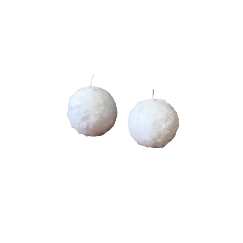 4 bouges Schneeball - Grossiste fleuriste décoration Noel neige bougie