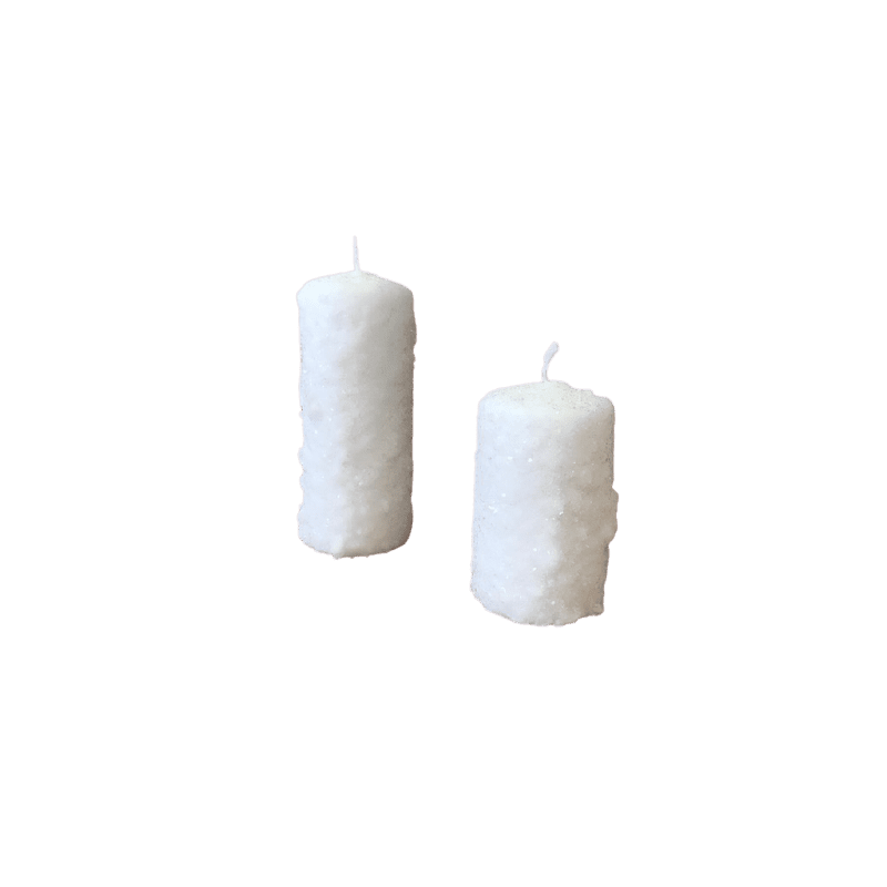 4 bougies cylindriques Schneeball - Grossiste fleuriste déco de  Noel