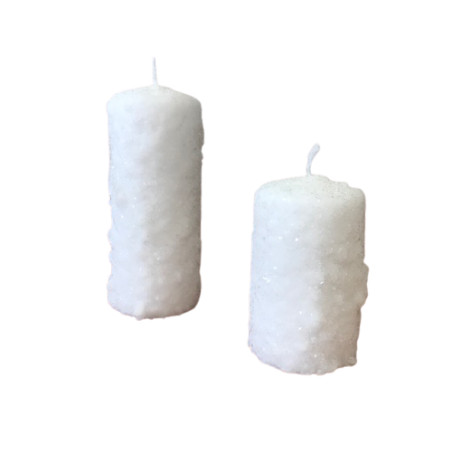 4 bougies cylindriques Schneeball - Grossiste fleuriste déco de  Noel
