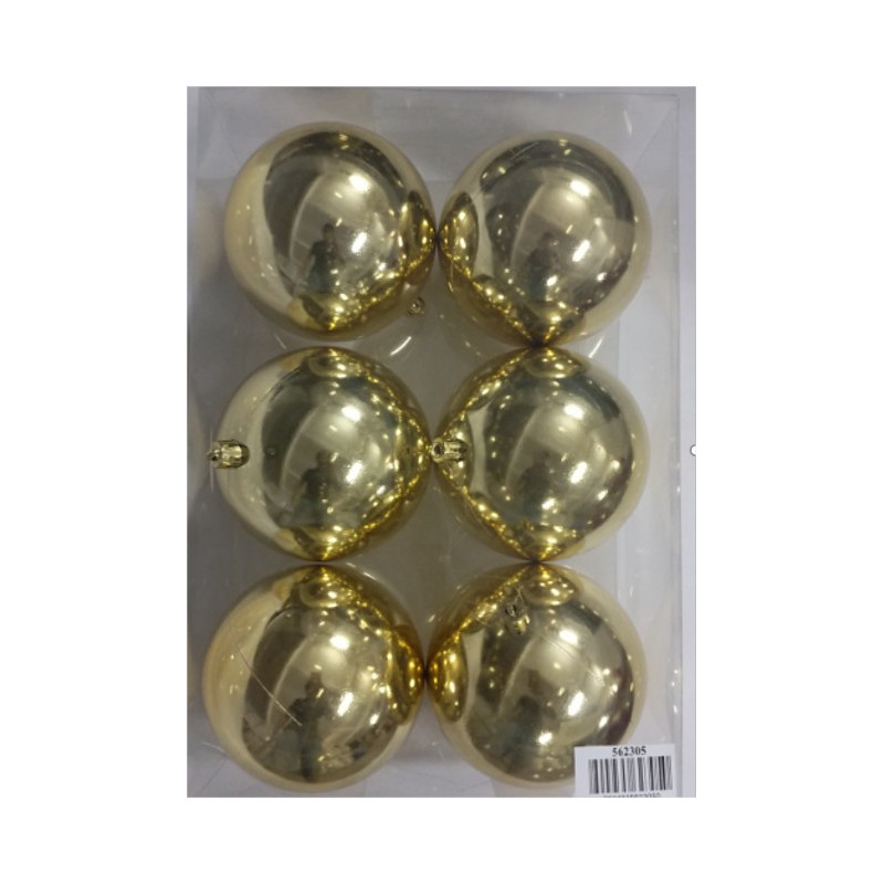 Boîte de 6 boules de Noël brillantes - Décoration de Noël fleuriste