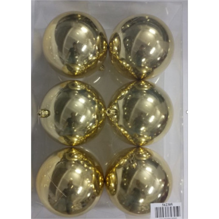 Boîte de 6 boules de Noël brillantes - Décoration de Noël fleuriste