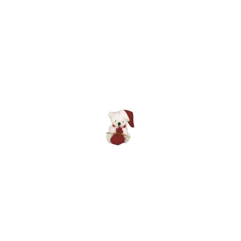 Suspension noël ours bonnet 8cm - décoration noël Suspension noël ours bonnet 8cm - décoration noël