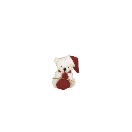 Suspension noël ours bonnet 8cm - décoration noël