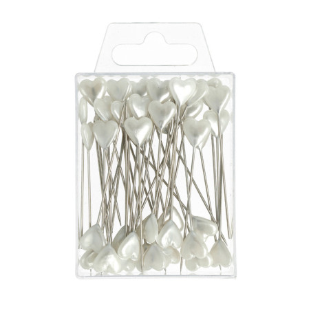 Epingle cœur 10x55mm - Plusieurs couleurs - accessoires fleuristes