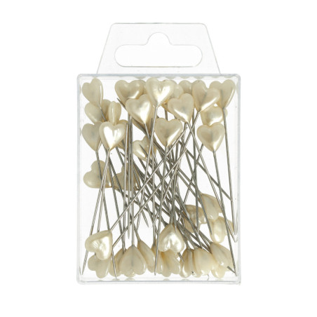 Epingle cœur 10x55mm - Plusieurs couleurs - accessoires fleuristes