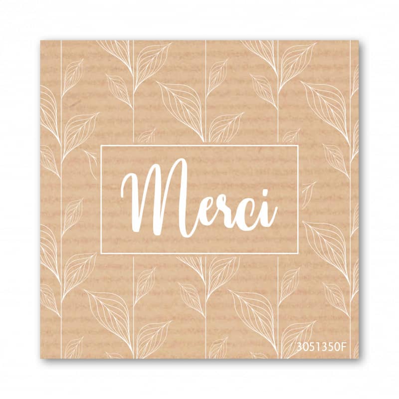 Étiquettes adhésives carrées kraft - Grossiste fleuriste décoration Étiquettes adhésives carrées kraft - Grossiste fleuriste décoration