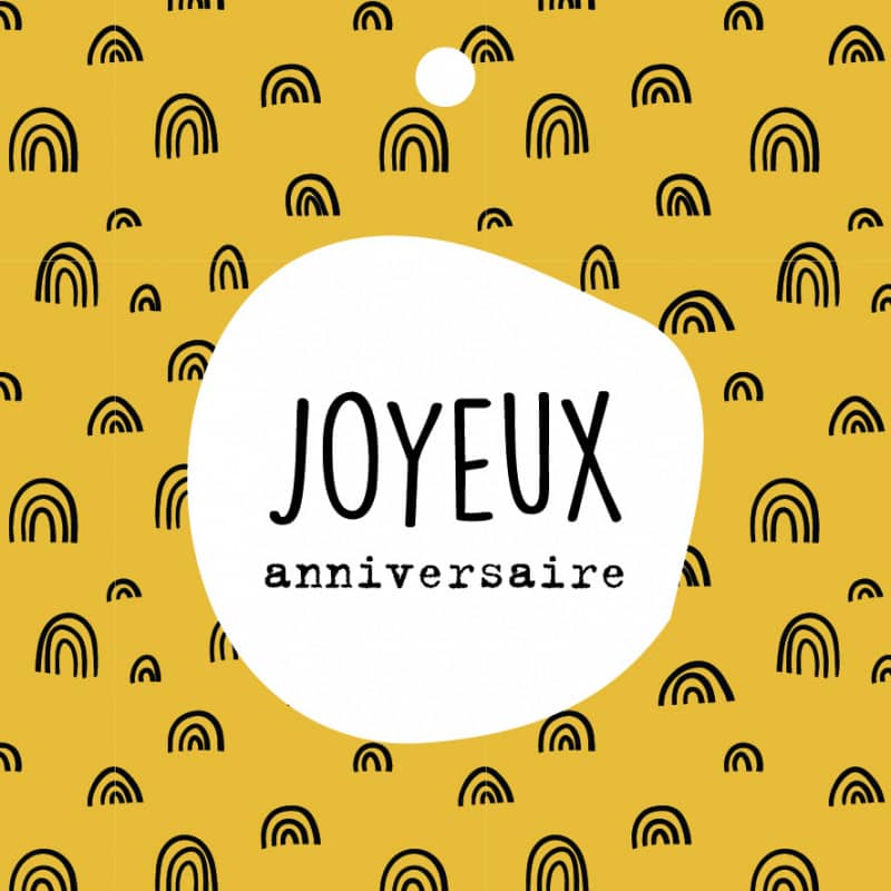 12 cartes de circonstance carrées Joyeux anniversaire - Grossiste déco