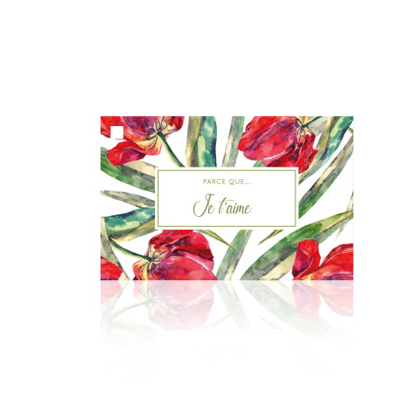 10 cartes de circonstance Je t'aime - Grossiste fleuriste déco St Val