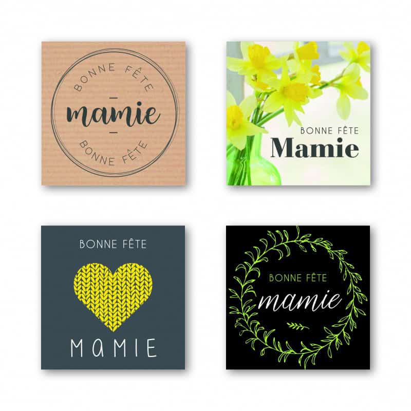 Étiquettes adhésives Bonne fête - Grossiste fleuriste cache-pot sur pied Étiquettes adhésives Bonne fête - Grossiste fleuriste cache-pot sur pied