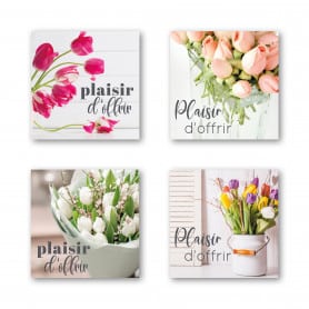 Etiquettes "plaisir d'offrir" Solange - grossiste bouquet de fleurs