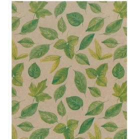 Papier kraft imprimé fantaisie - Pot de fleurs rose éternelle géante