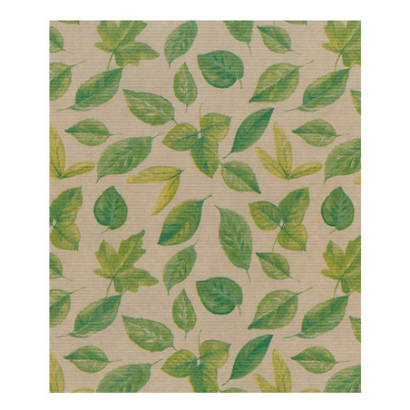Papier kraft imprimé fantaisie - Pot de fleurs rose éternelle géante