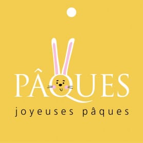 Cartes carrées x12 "Joyeux Pâques" Ania - grossiste Pâques fleurs