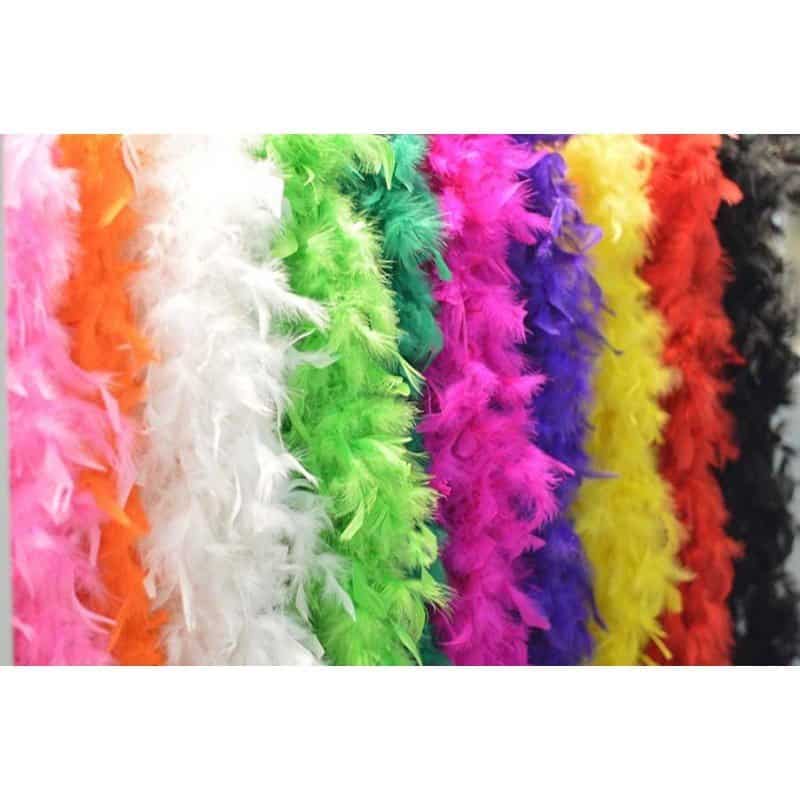 Accessoires de fête, boas de plumes 