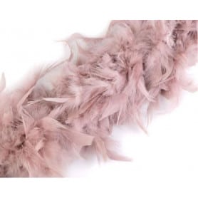 Guirlande Boa en plumes Emy Vieux rose