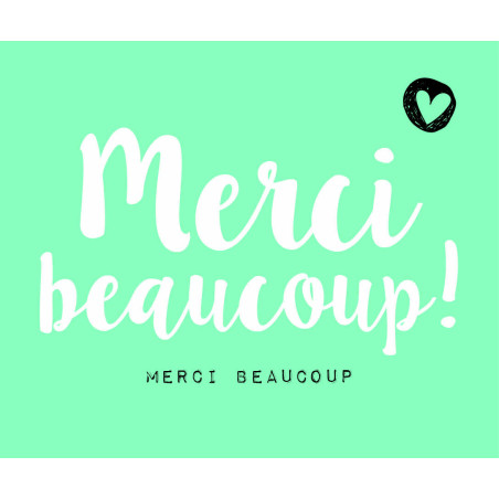 Paquet de 12 cartes de circonstance "Merci beaucoup" - Routa