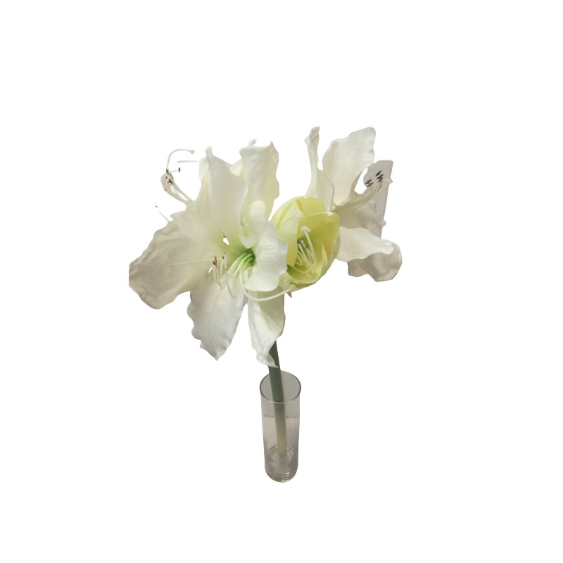 Amaryllis artificielle 3 fleurs - Grossiste fleuriste matériel déco