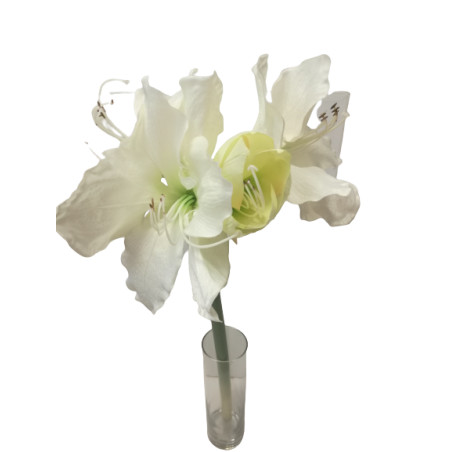 Amaryllis artificielle 3 fleurs - Grossiste fleuriste matériel déco
