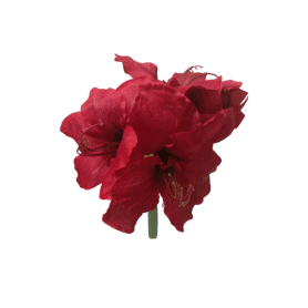 Amaryllis artificielle 3 fleurs - Grossiste fleuriste matériel déco