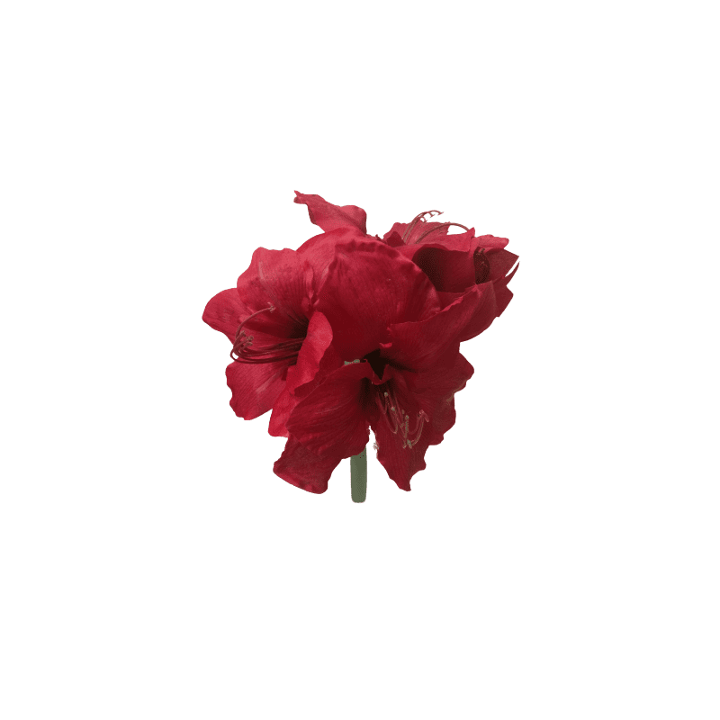 Amaryllis artificielle 3 fleurs - Grossiste fleuriste matériel déco