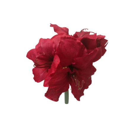 Amaryllis artificielle 3 fleurs - Grossiste fleuriste matériel déco