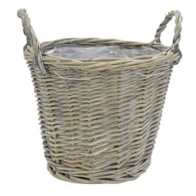 Pot en osier avec anses - D. 30cm x H. 24cm - grossiste fleuriste