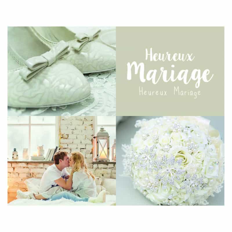 Carte "heureux mariage" Anna - grossiste fleuriste carterie