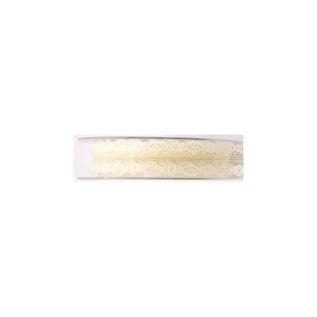 Ruban dentelle Gina - Plusieurs couleurs - 25mm x 20m - grossiste fleuriste