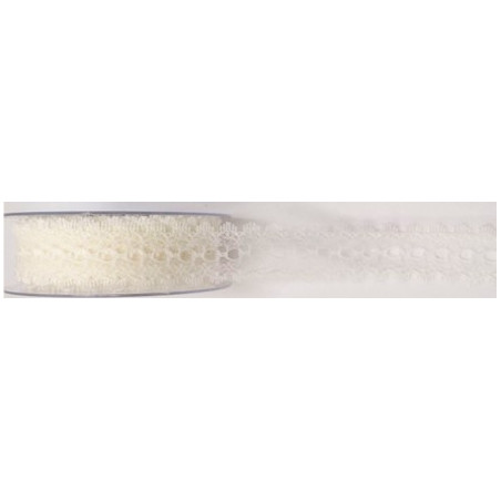 Ruban dentelle Cléo - 35 mm x 20m - grossiste fleuriste