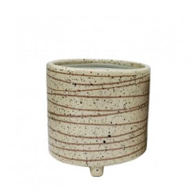 Pot cylindre avec ligne - Grossiste fleuriste céramique poterie Renaud