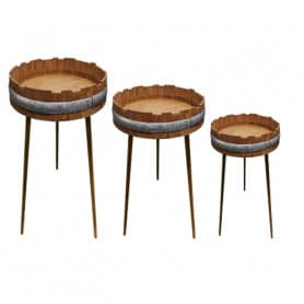 Set de 3 tables rondes - Grossiste fleuriste mobilier décoration