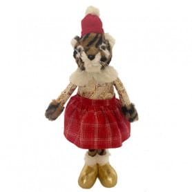 Tigre en costume de Noël - Grossiste fleuriste décoration animaux