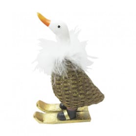 Canard sur ses skis - Grossiste fleuriste décoration animaux Noël