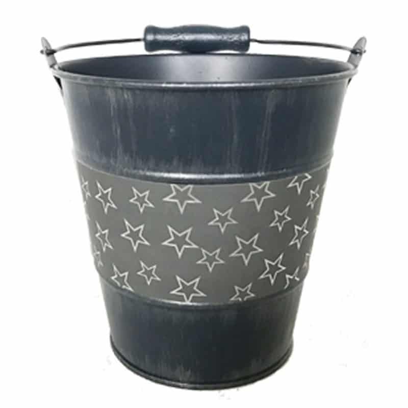Pot rond avec frise étoiles - Grossiste fleuriste contenant céramique