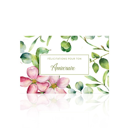Carte "félicitations pour ton anniversaire" Impala x10 - grossiste carterie fleuriste