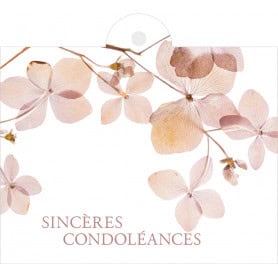 Carte + enveloppes "sincères condoléances" x 12 - grossiste fleuriste