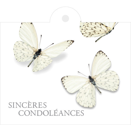 Carte + enveloppes "sincères condoléances" x 12 Juls - grossiste fleuriste