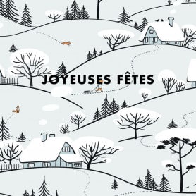 Carte carrée x 12 "Joyeuses...