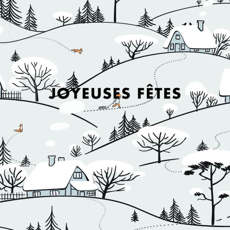 Carte carrée "Joyeuses Fêtes " - Aulny