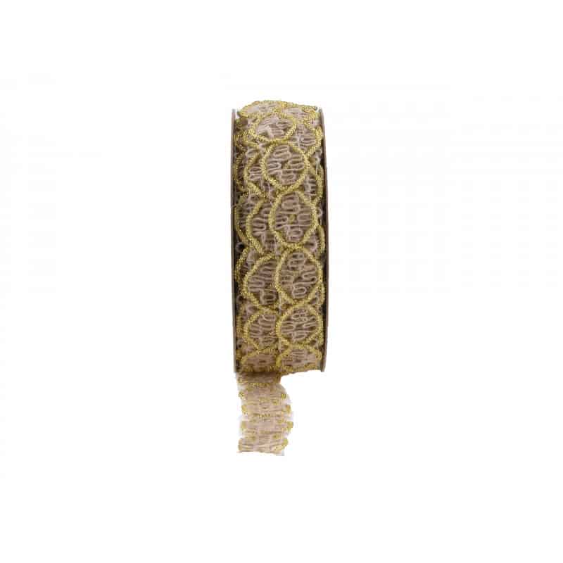 Ruban jute 20 mm x 10 mètre - Roselle