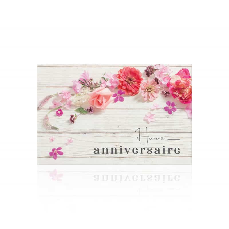 Carte "Heureux anniversaire" Romantico - grossiste fleuriste