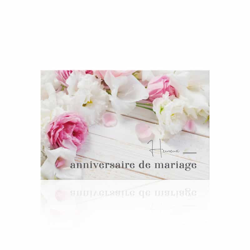Carte "Anniversaire de mariage" Romantico - grossiste fleuriste